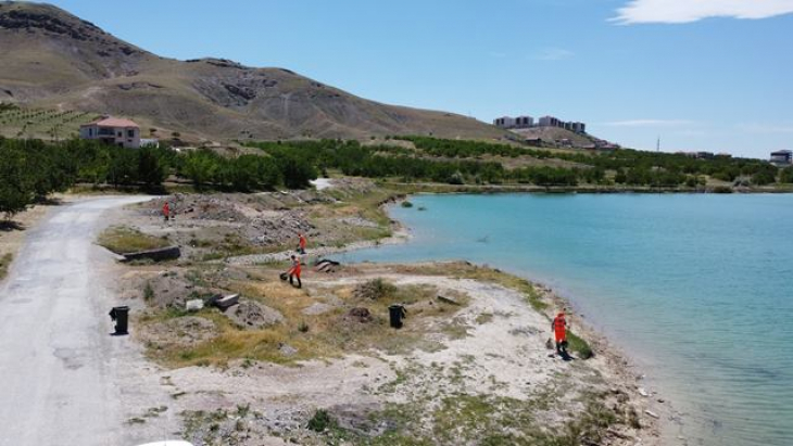 Battalgazi’deki Göletler Temiz Hale Getiriliyor