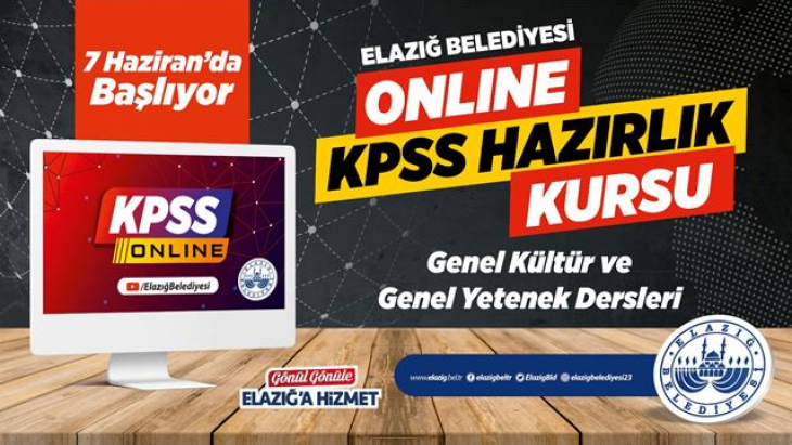 Elazığ Belediyesi’nden Gençlere Online KPSS Eğitim Desteği