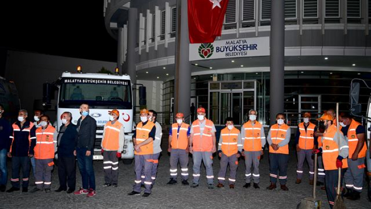 Malatya Büyükşehir Belediyesi Ekipleri 7/24 Görev Başında